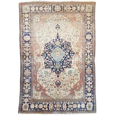 Tapis Kashan Mortachem, Perse, Qui Date De Fin La Du 19eme Siècle