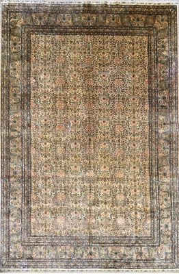 Tapis Ghoum En Soie, Iran, époque Du Shah, Vers 1960