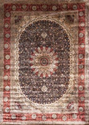 Important Tapis Ghoum En Soie - Iran, Atelier Impérial, Vers 1975