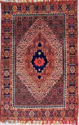 Tapis Senneh Fait En Laine, Iran.