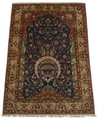 Tapis Kachan Iran époque Du Shah - Laine Kork Soyeuse Qualité Extra Fin - 20ème Siècle