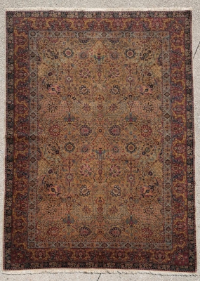 Tapis  HEREKE  Laine Soyeuse (Asie Mineure Turquie) Signé vers 1930