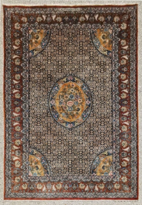 Tapis Ghoum Pahlavi laine kork soyeuse - Iran vers 1950