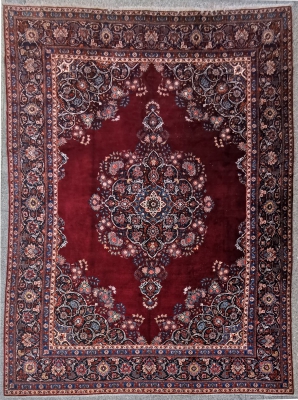 Tapis Kachan Laine Kork Soyeuse grande dimension - Vers 1950 époque Du Shah