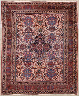 Grand Tapis  Kachan Manchester. Laine Kork Sur Fondation Coton -dynastie Pahlavi - Iran 19ème vers 1880