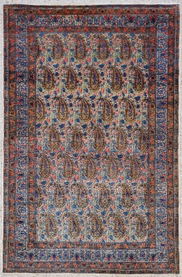 Tapis Kirman Laine Kork Fin 19ème Iran