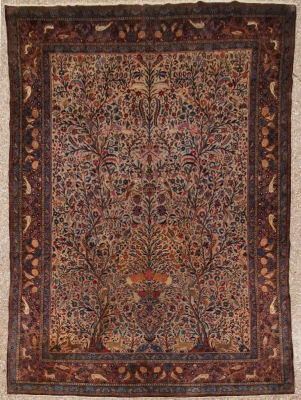 Tapis Kachan Dabir Laine Kork - Iran Fin 19ème