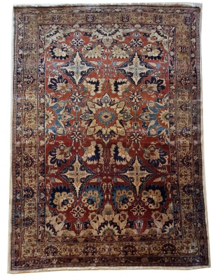 Tapis Tabriz Soie Djaffer (perse) Vers 1870 Iran Exceptionnel Fin Et Rare