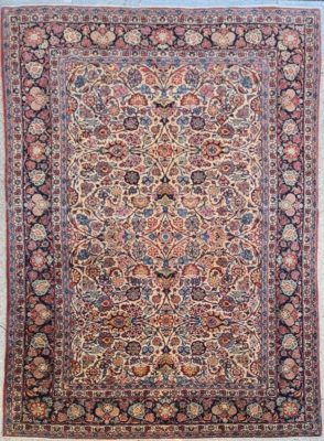 Tapis En Laine Kachan Dabir - Iran vers 1930 époque Du Shah