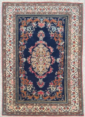 Tapis Kirman Royal En Laine Kork Soyeuse - Iran Vers 1930 époque du Shah