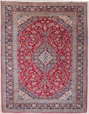 Tapis Kachan Laine Kork - Iran Vers 1950 20ème Siècle