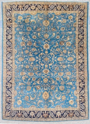 Tapis Ghoum En Laine Kork Qualité Extra Fin - Époque Du Shah Vers 1950