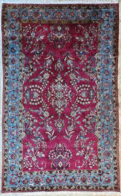 Tapis Kachan En Soie Fin  19ème - Iran vers 1880