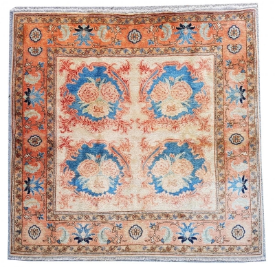 Tapis Heriz Au Bouquet De Fleurs - Laine Kork - Vers 1960 Iran