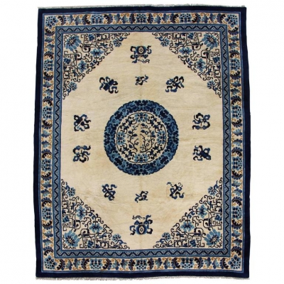 Tapis Chine Grande Dimension Vers 1950 Qualité Extra Fin - Laine - 20ème