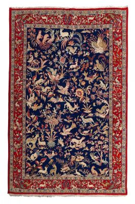 Grand Tapis En Laine Kork Ghoum - Perse Vers 1950