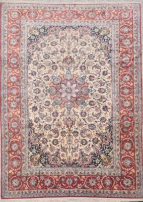 Tapis Ispahan Signé « Serafian » Vers 1975 Iran Epoque Du Shah