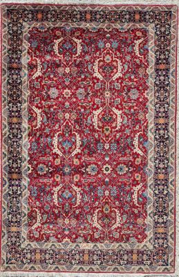 Tapis Ispahan laine et soie, Iran milieux du 20ème siècle époque du Shah